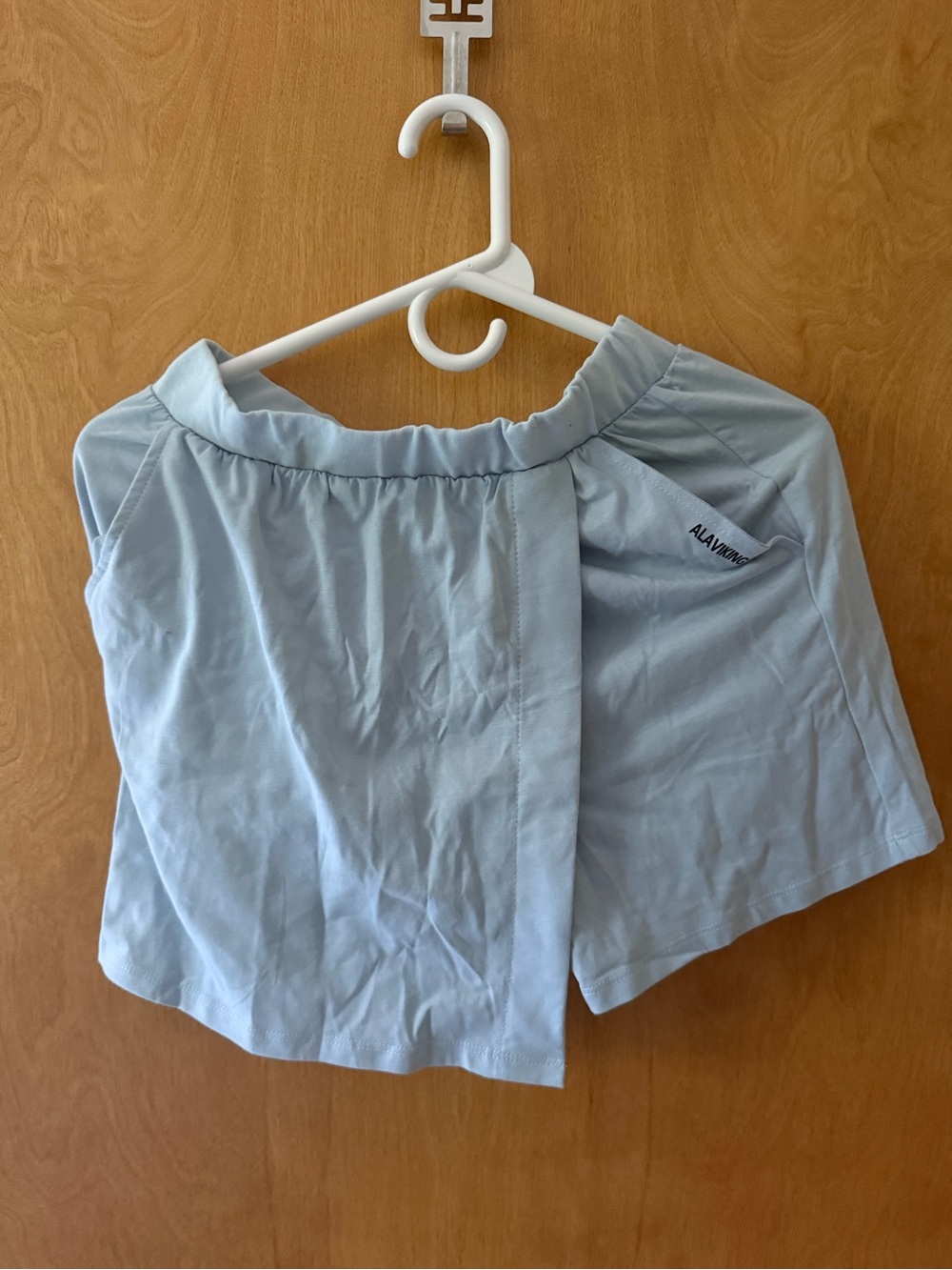 ALAWNING Light Blue Elastic Waist Shorts